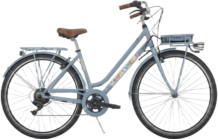 The Swan, a grey-blue electric city bike